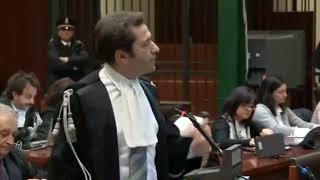 L'Avv. Salvatore Galluffo durante un'arringa presso l'aula Falcon Borsellino del Tribunale di Trapani