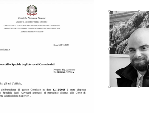 2025.12.13 – congratulazioni all’Avv. Fabrizio Genna da oggi Cassazionista!